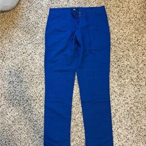 Womens Royal Blue Linen Pants